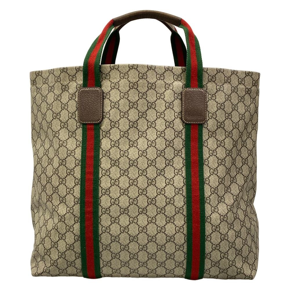 Gucci GG Tender medium tote bag Tote Bag 763287 Gray Dark Brown Multi - Picture 3 of 15